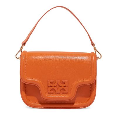 Bolsa Tiracolo Couro Laranja