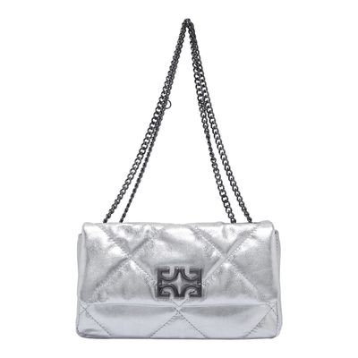 Bolsa Tiracolo Matelassê Metalizado Prata