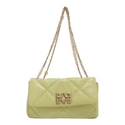 Bolsa Tiracolo Matelassê Couro Amarelo