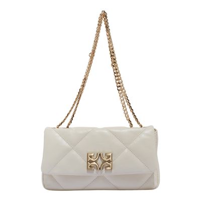 Bolsa Tiracolo Matelassê Couro Off White