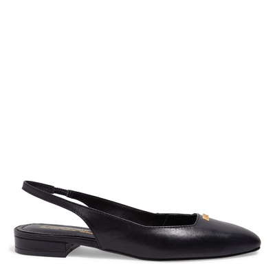 Sapatilha Slingback Couro Preto