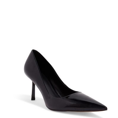 Scarpin Verniz Preto Bico Fino