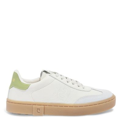 Tênis camurça couro off white verde