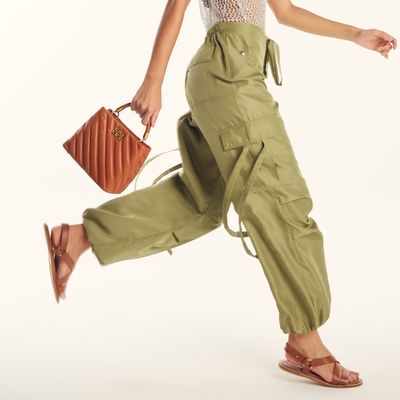 Bolsa Tote Marrom Couro Logo Matelassê