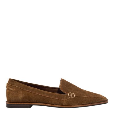 Mocassim Camurça Marrom Bourbon Bico Quadrado