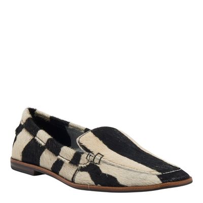 Mocassim Couro Estampa Pêlo Zebra