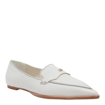 Sapatilha Couro Off White Bico Fino Monograma