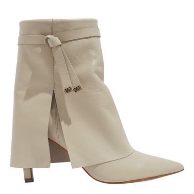 Bota Couro Soft Off White Cano Médio Capa