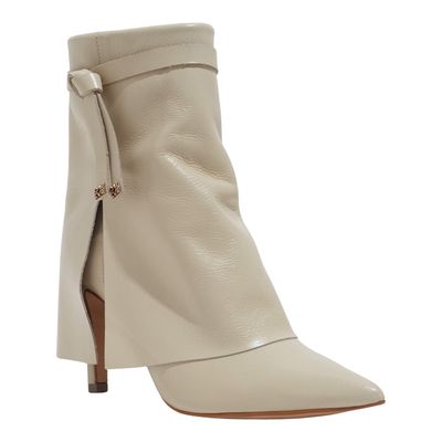 Bota Couro Soft Off White Cano Médio Capa