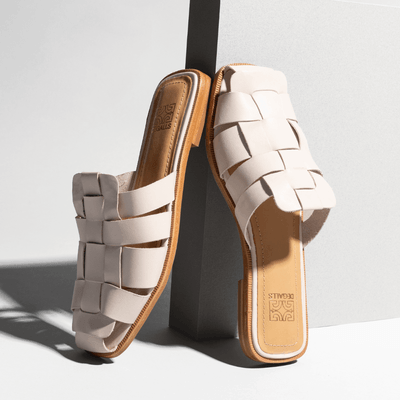 Rasteira Fisherman Mule Couro Off White