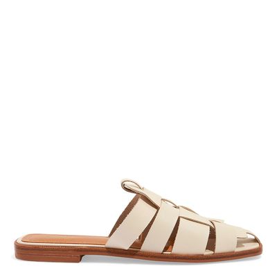 Rasteira Fisherman Mule Couro Off White