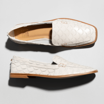 Mocassim escama creme