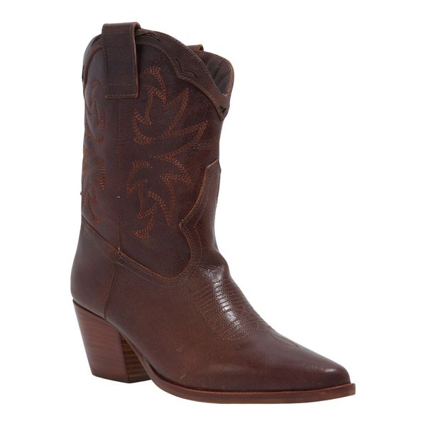 Bota Western Cano Médio Marrom Salto Grosso
