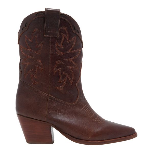Bota Western Cano Médio Marrom Salto Grosso