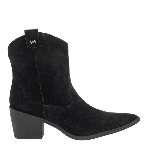 Bota Western Camurça Cano Baixo Preta
