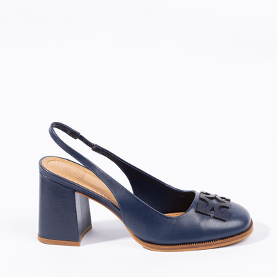 Scarpin Atanado Azul Marinho Salto Bloco