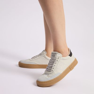 Tênis Camurça Couro Off White Preto