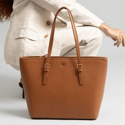 Bolsa Shopper Grande Caramelo Estruturada