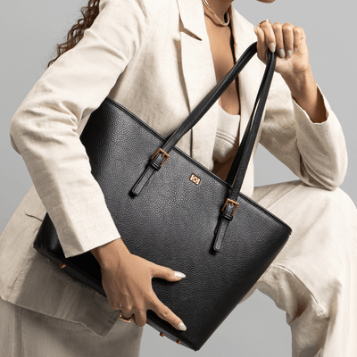 Bolsa Shopper Grande Preta Estruturada