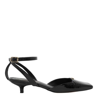 Scarpin couro verniz preto