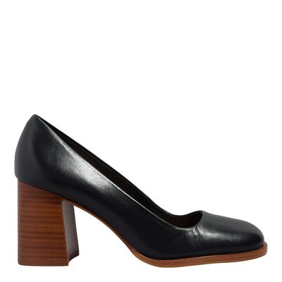 Scarpin vegetal preto