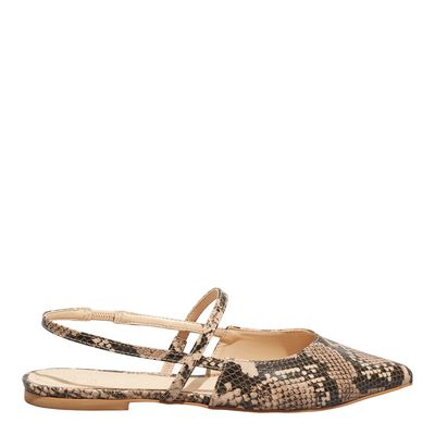 Sapatilha Slingback Animal Print Cobra