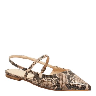 Sapatilha Slingback Animal Print Cobra