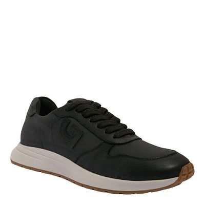 Tênis Masculino Seta Nylon Couro Preto