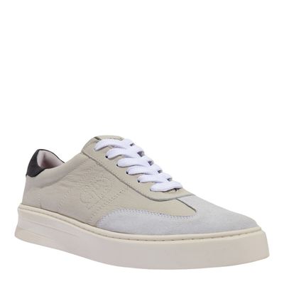 Tênis Masculino Setas Couro Off White Preto