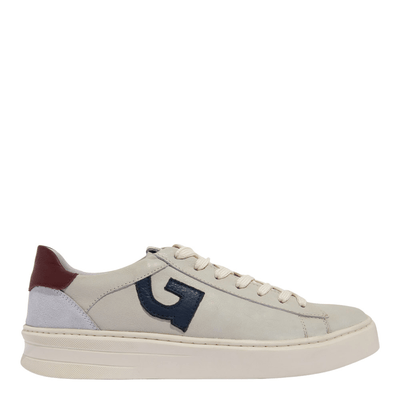 Tênis Masculino Couro Off White Seta Azul Marinho
