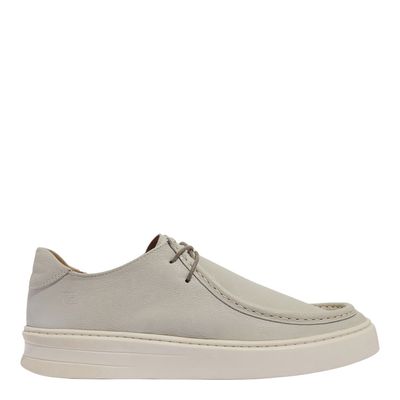 Tênis Masculino Couro Nobuck Off White Amarração