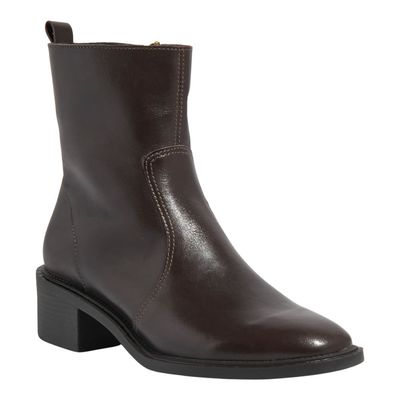 Bota Couro Cano Médio Marrom Salto Grosso