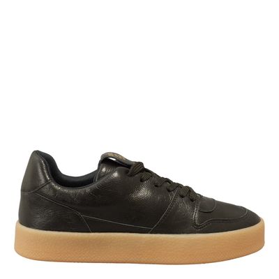 Tênis Couro Crystal Preto
