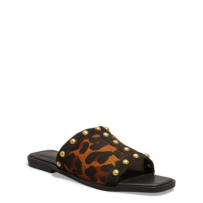 Rasteira Animal Print Pêlo Leopardo