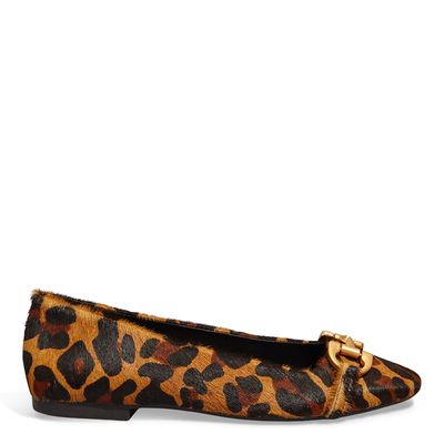 Sapatilha Pêlo Bico Quadrado Animal Print Leopardo