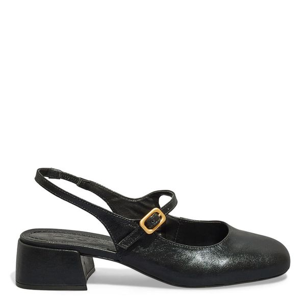 Scarpin Boneca Slingback Cristal Preto