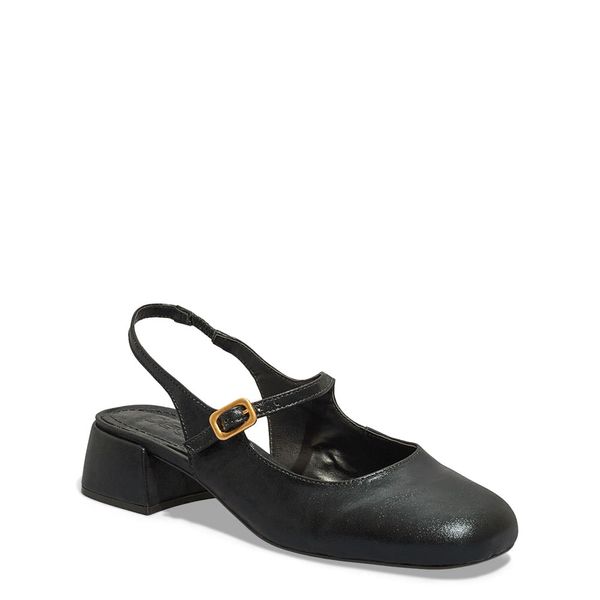 Scarpin Boneca Slingback Cristal Preto