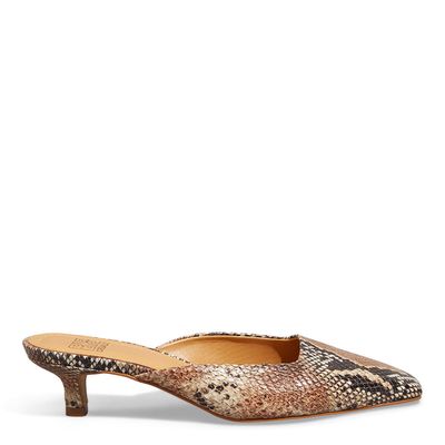 Mule Animal Print Cobra Salto Baixo