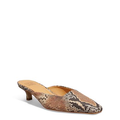 Mule Animal Print Cobra Salto Baixo