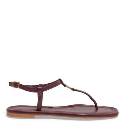 Rasteira salomé soft vegetal vermelho merlot