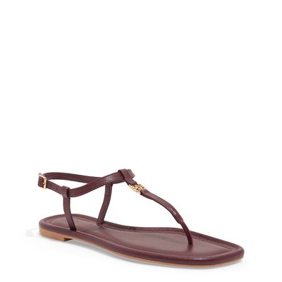 Rasteira salomé soft vegetal vermelho merlot