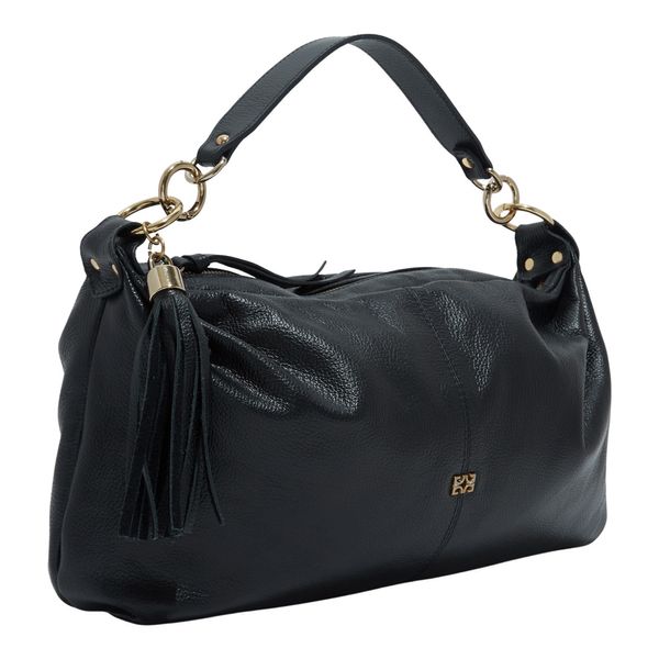 Bolsa grande couro preto