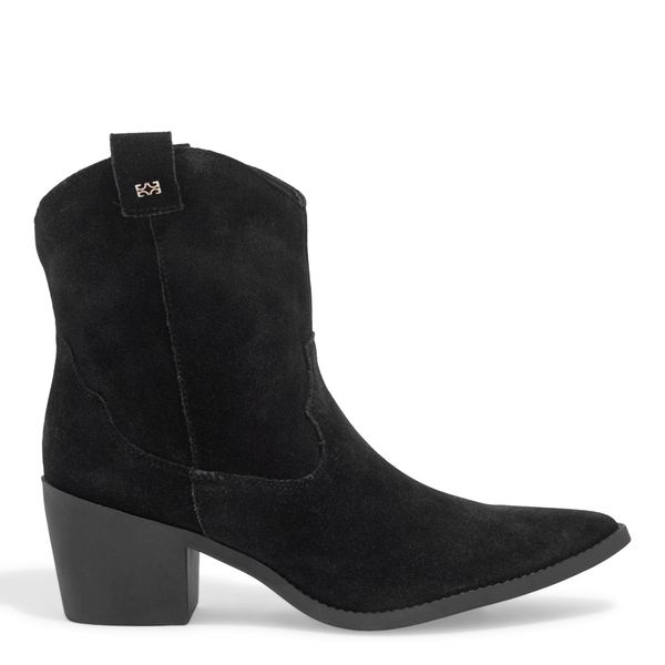 Bota Western Camurça Cano Baixo Preta