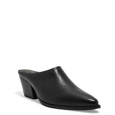 Mule Western Couro Preto Salto Grosso