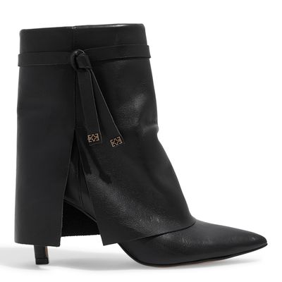 Bota Couro Soft Preto Cano Médio Capa