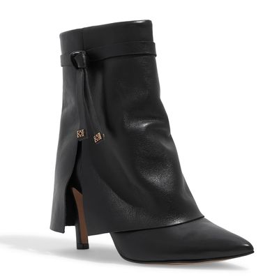 Bota Couro Soft Preto Cano Médio Capa