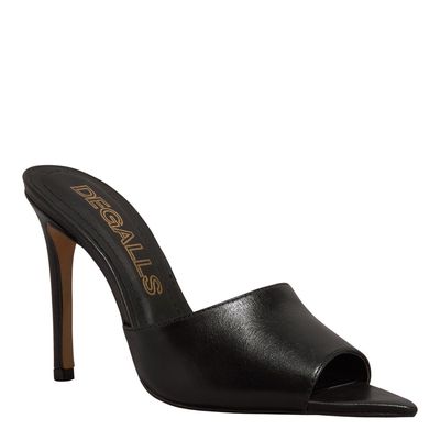 Mule Bico Folha Croco Preto