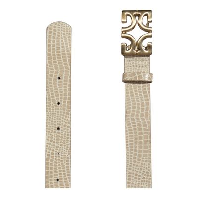 Cinto Croco Off White
